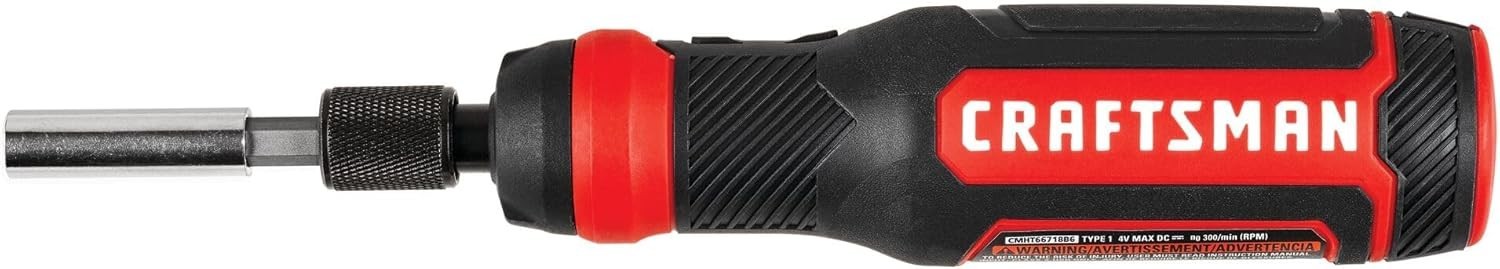 CRAFTSMAN 4V Electric Screwdriver Set, 300 RPM, Micro-USB Charging Port