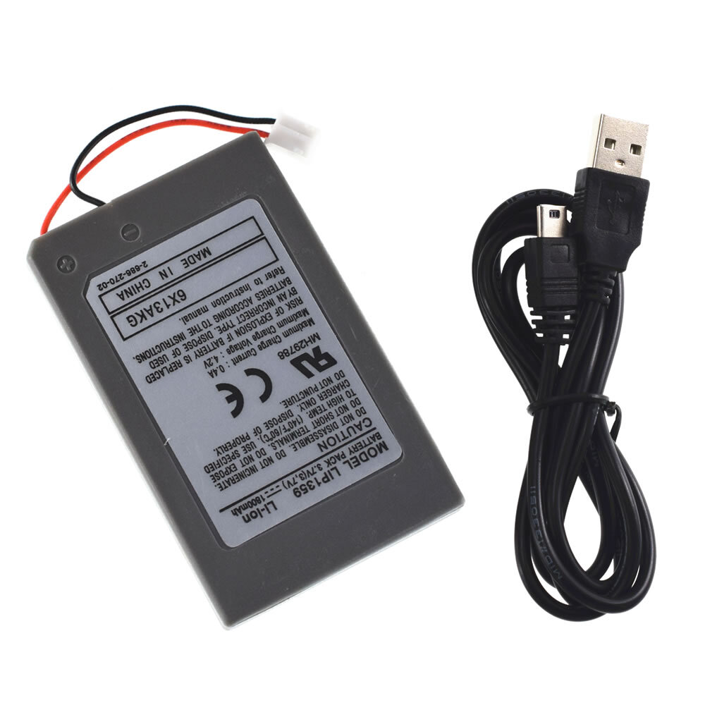 2X 1800mAh Rechargeable Battery For Sony Playstation 3 PS3 Wireless Controller