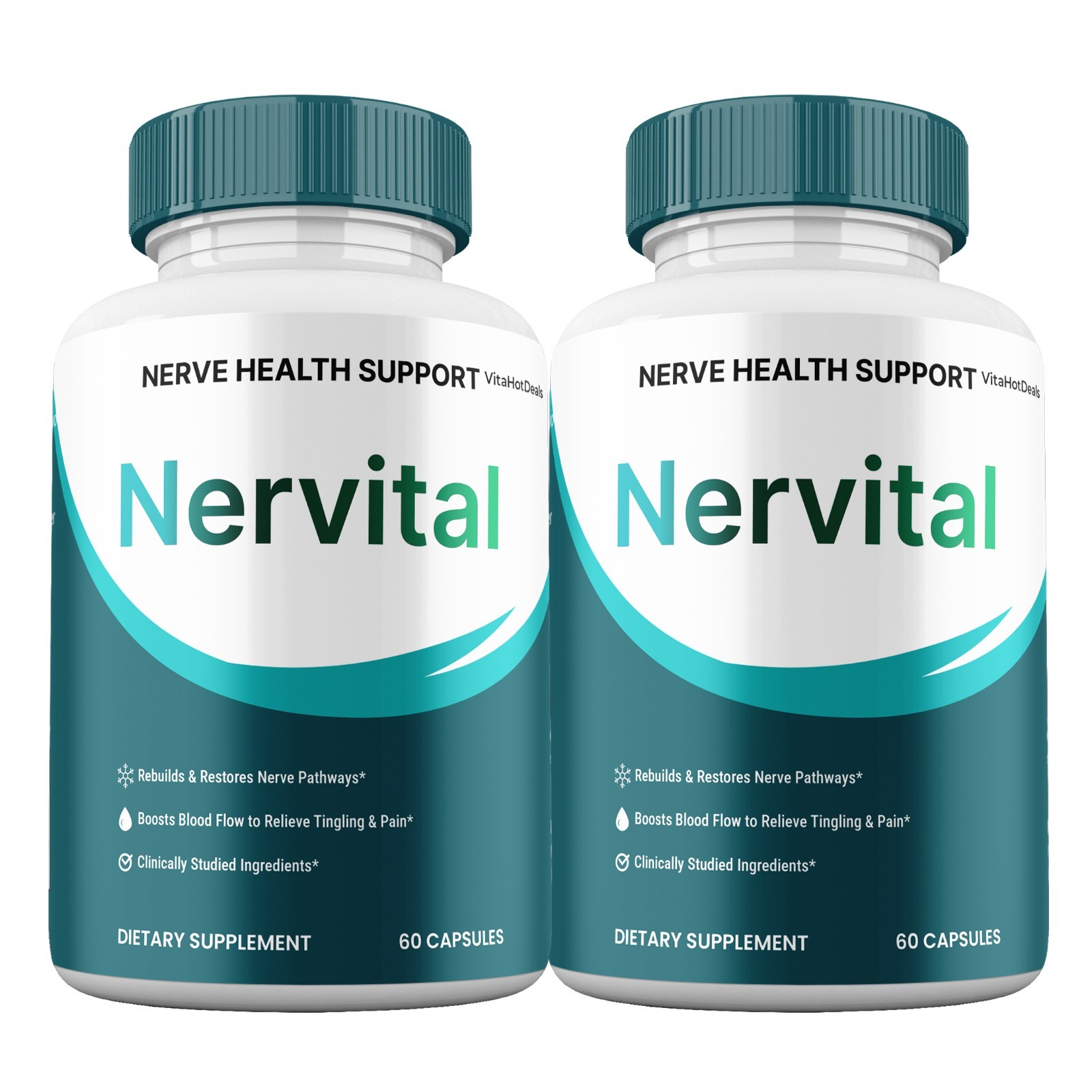 Nervital Capsules, Max Strength Nervi tal Supplement for Nerve Health (2 pack)