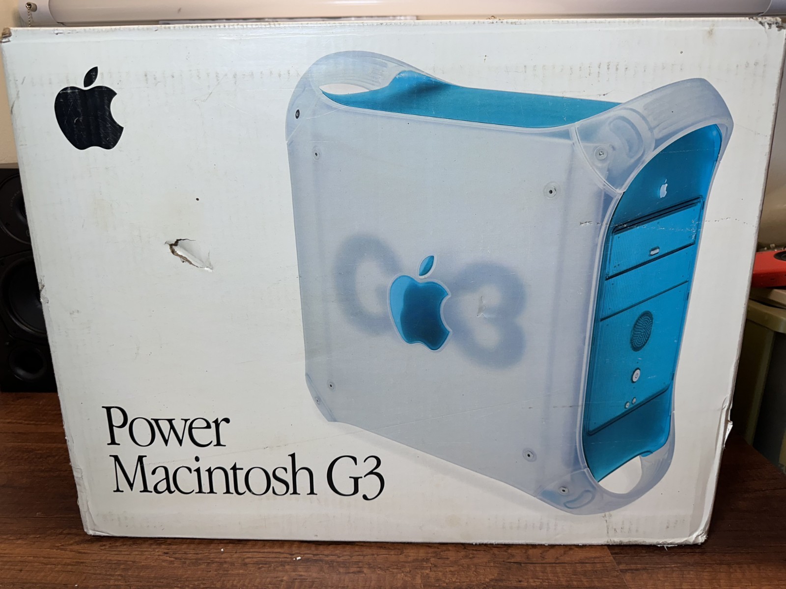 Apple Power Macintosh G3 VINTAGE SERVER Computer Blue & White W/Box & OS-Disks