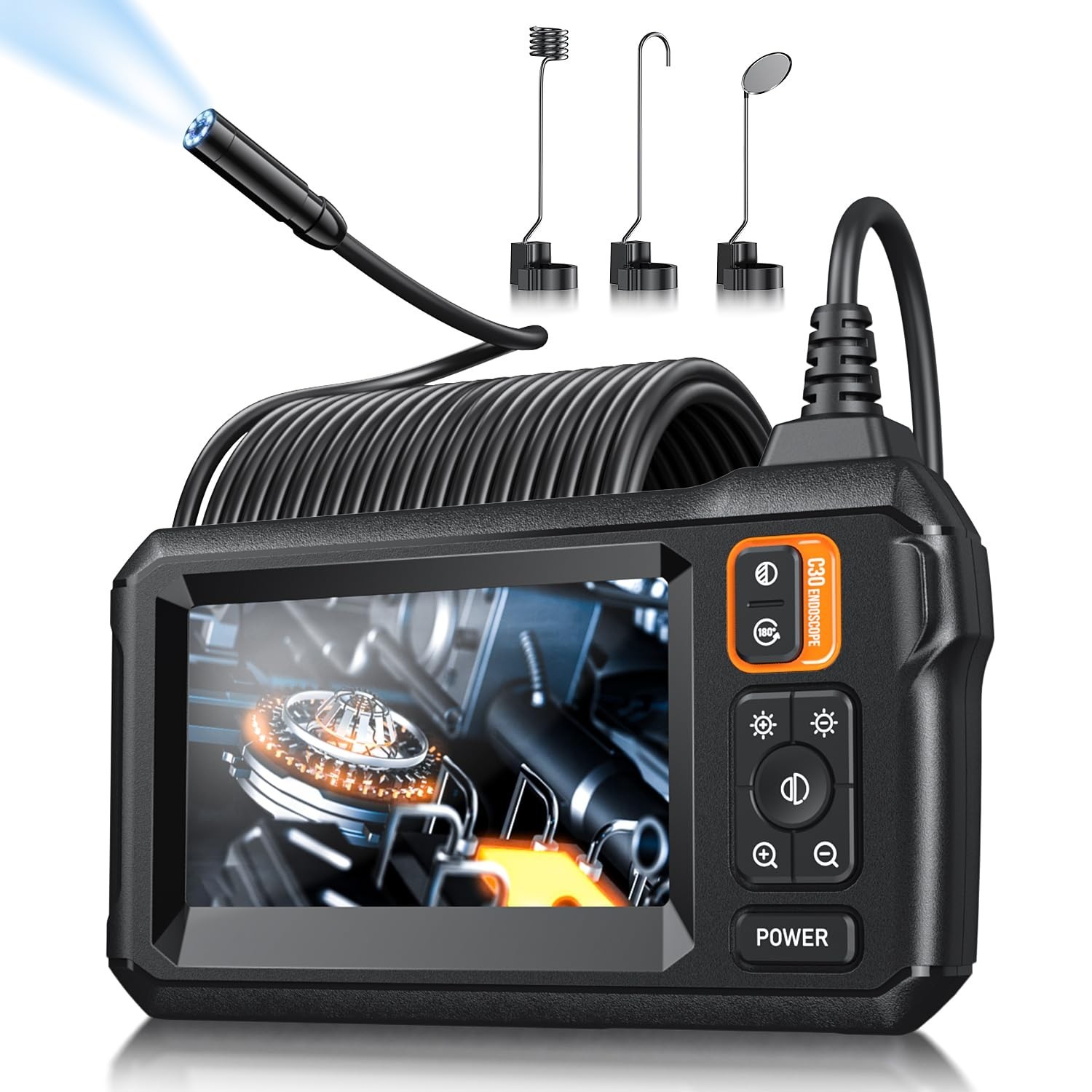 Endoscope Camera with Light, 1080P HD Borescope,Waterproof Snake Camera (3.3ft)