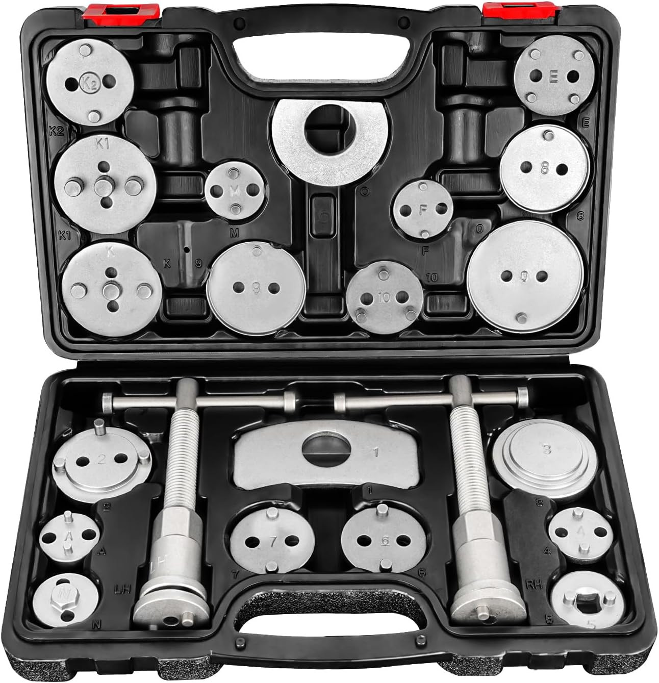 22Pc Brake Caliper Piston Rewind Tool Kit Wind Back Set w Adapters