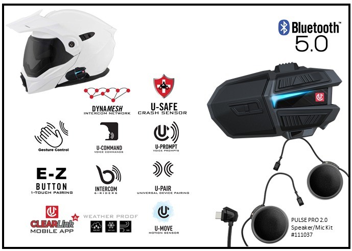 UCLEAR Motion Infinity Single Helmet Communicator 180510