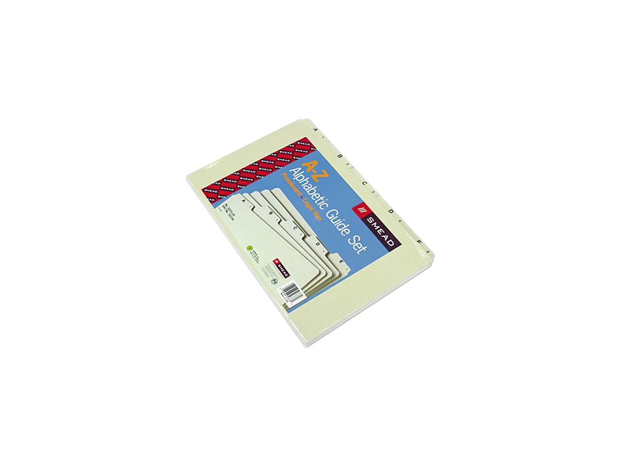 Smead 52376 Recycled Top Tab File Guides, Alpha, 1/5 Tab, Pressboard, Legal, 25/