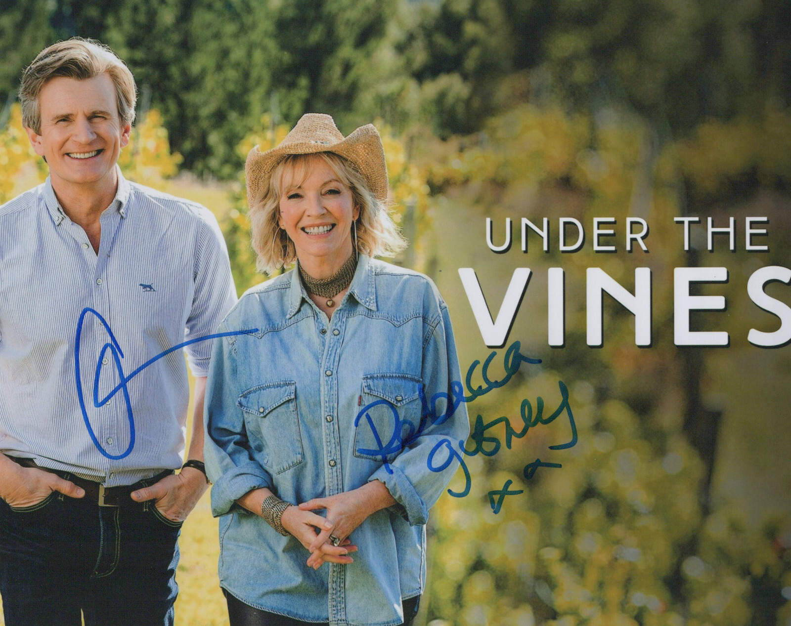 Under The Vines (Rebecca Gibney & Charles Edwards) signed 8x10 photo
