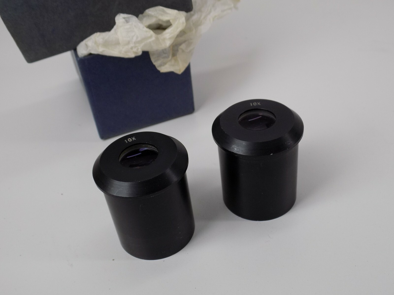 Lot (2)  vintage lenses 10x, unbranded, (stereo microscope?, not sure.), clean