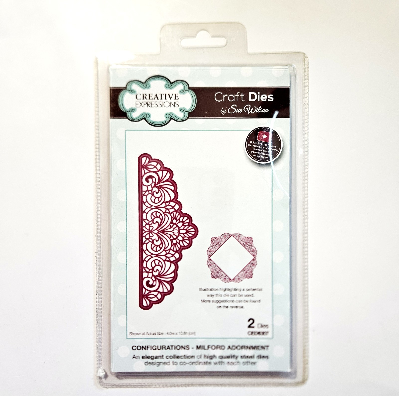 MILFORD ADORNMENT Creative Expressions Cutting Dies Sue Wilson Elegant bb267