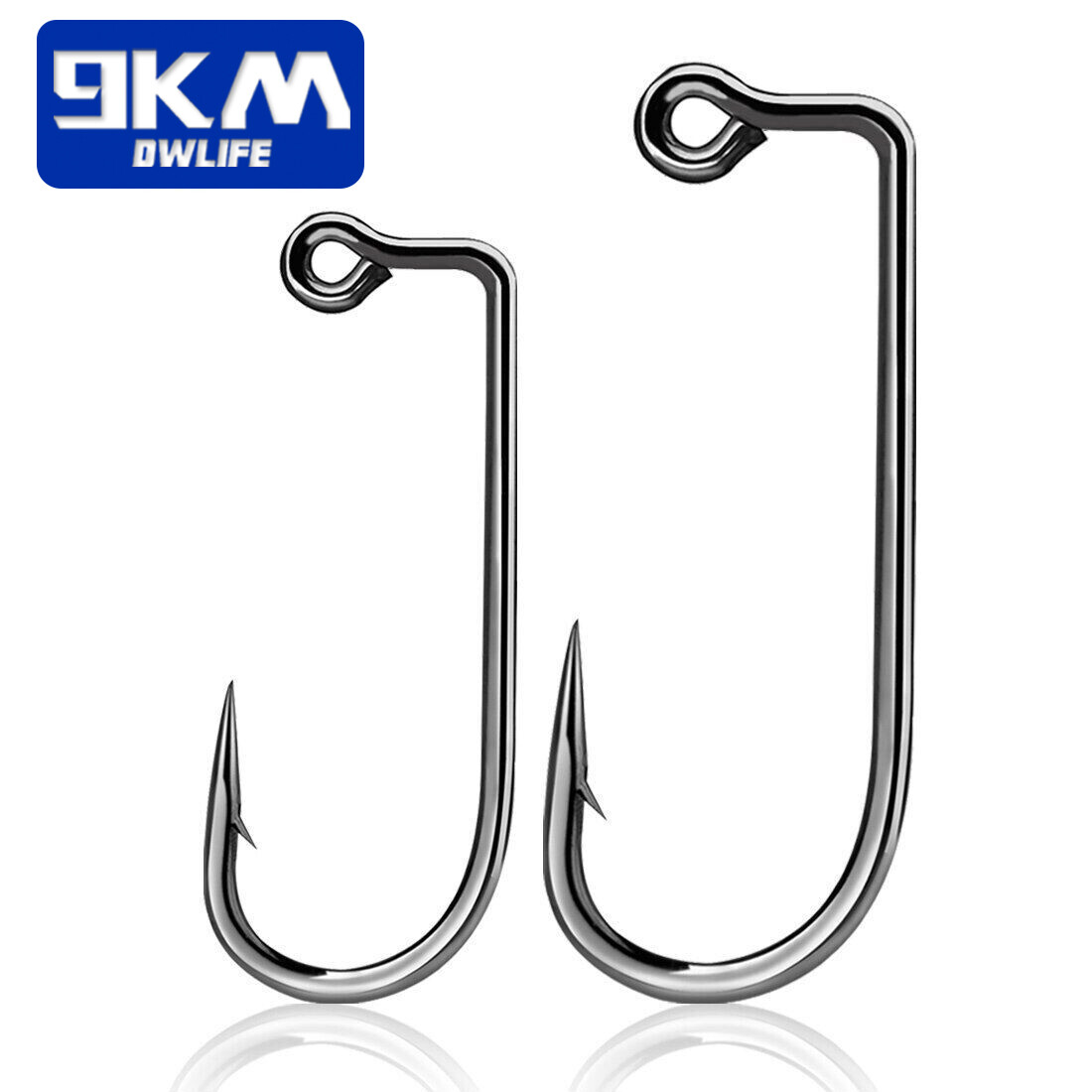 50~200Pcs Jig Hooks 90 Degree Aberdeen Heavy Wire Round Bend DIY Jig Head Tackle