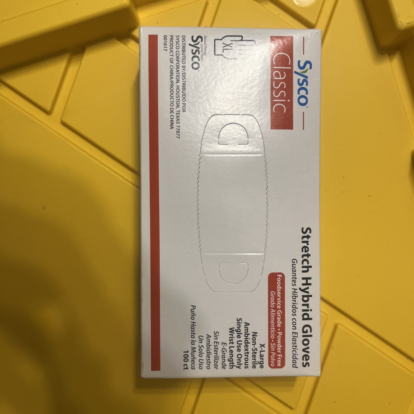 Sysco Classic Glove Poly Hybrid Stretch Clear Extra Large 5081627