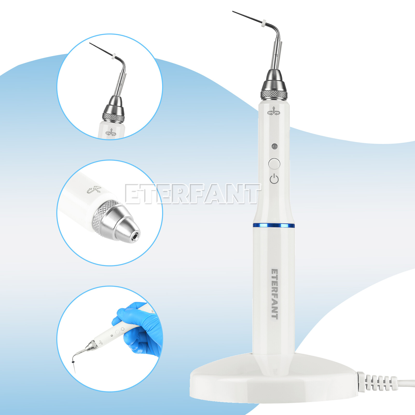 ETERFANT Dental Gutta Percha Obturation System Endo Heated Pen+2xTips white