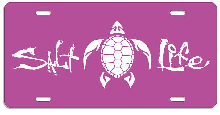 🐢  Salt Life License Plate Hot Pink Turtle Theme SAT929 🐢🐢🐢