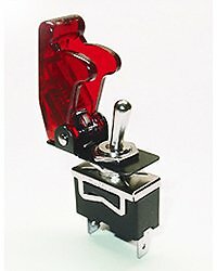 Safety Toggle Switch SPST 20 Amp"Transparent Red"