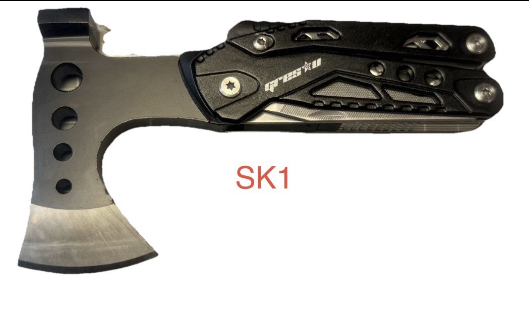 Survival Multi Tool Axe Hammer Pliers Camping Emergency Kit  Sheath Fire Starter