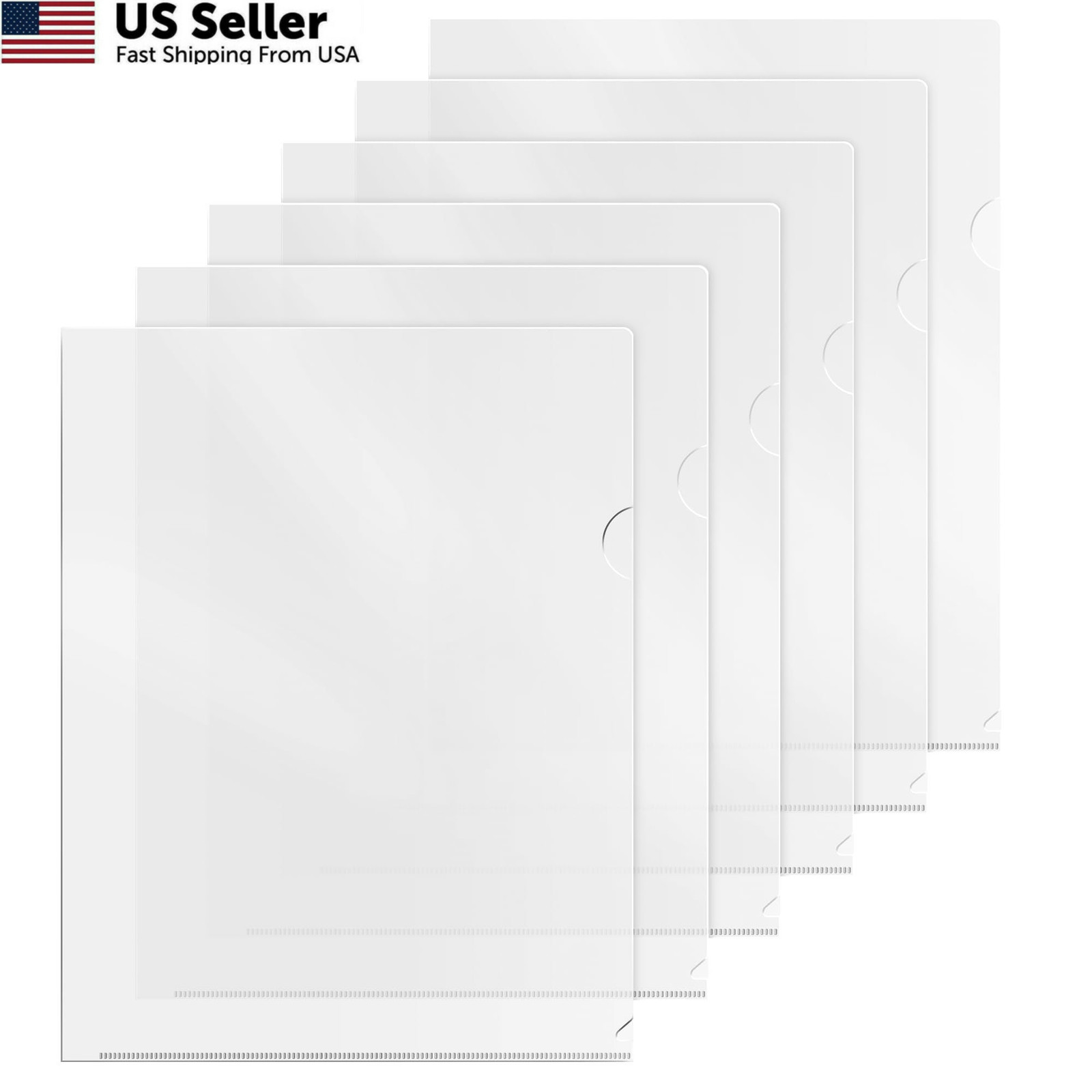 Dunwell Clear Folders for Documents, Plastic 8.5x11 File 8.5x11",