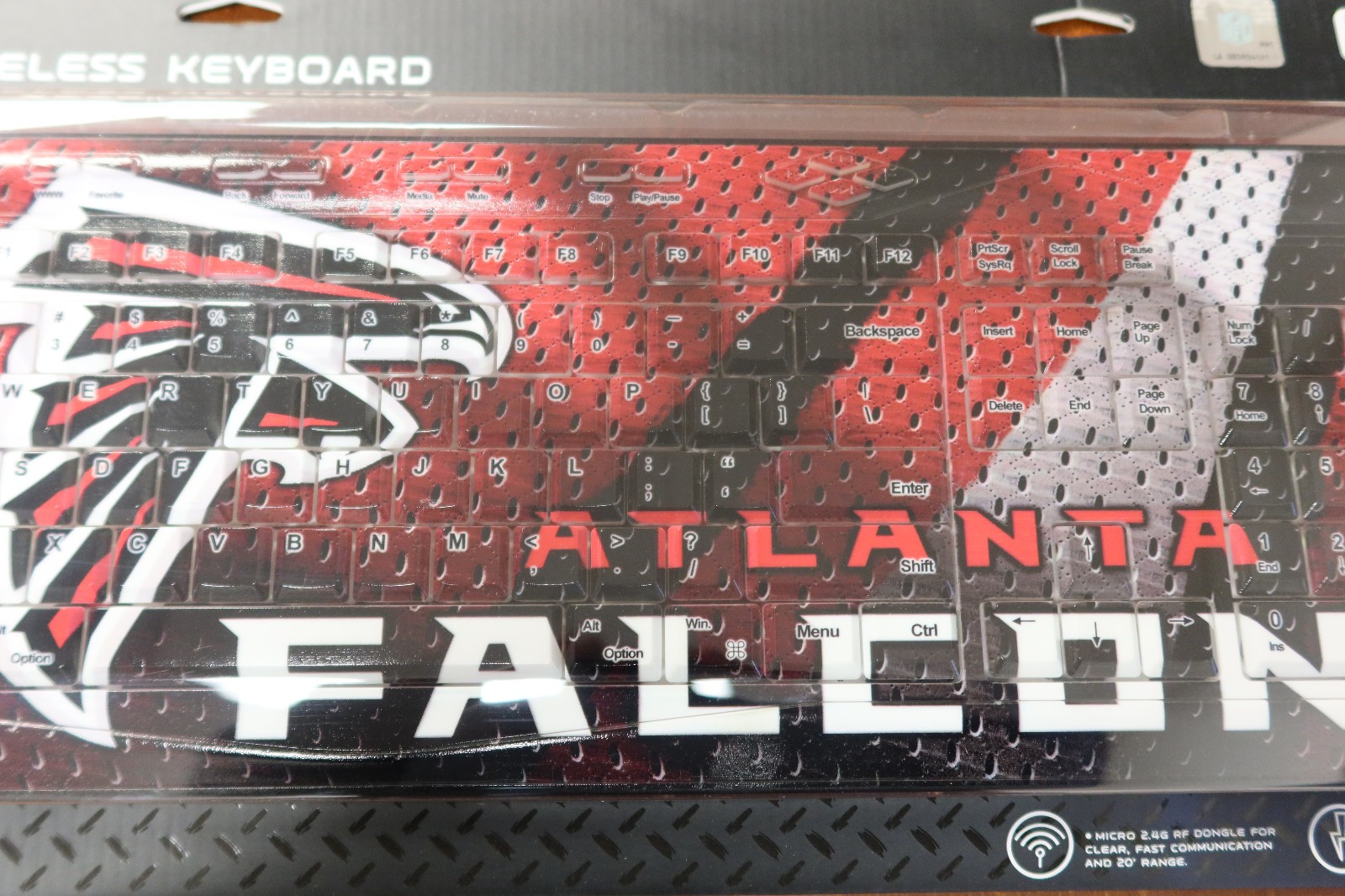 New NFL Atlanta Falcons Keyscraper Wireless Keyboard for Mac / PC