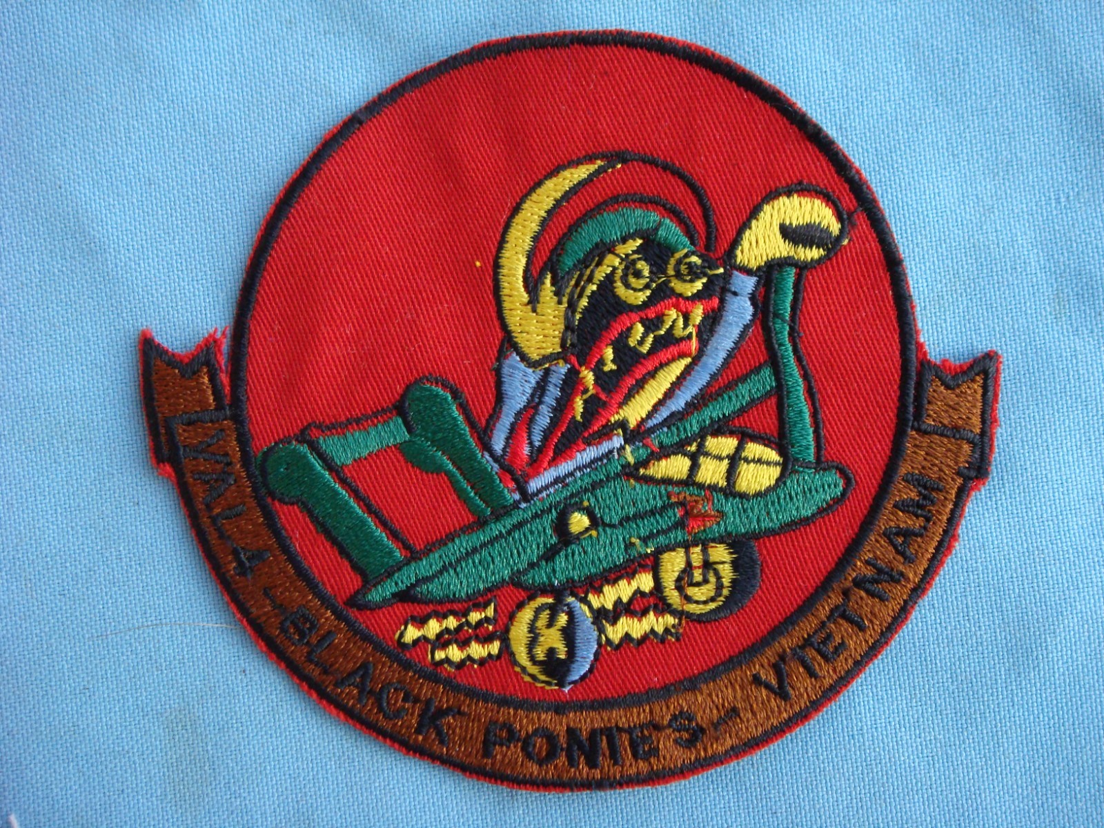 VIETNAM WAR PATCH, US NAVY LIGHT ATTACK SQUADRON  VAL- 4 "BLACK PONIES"