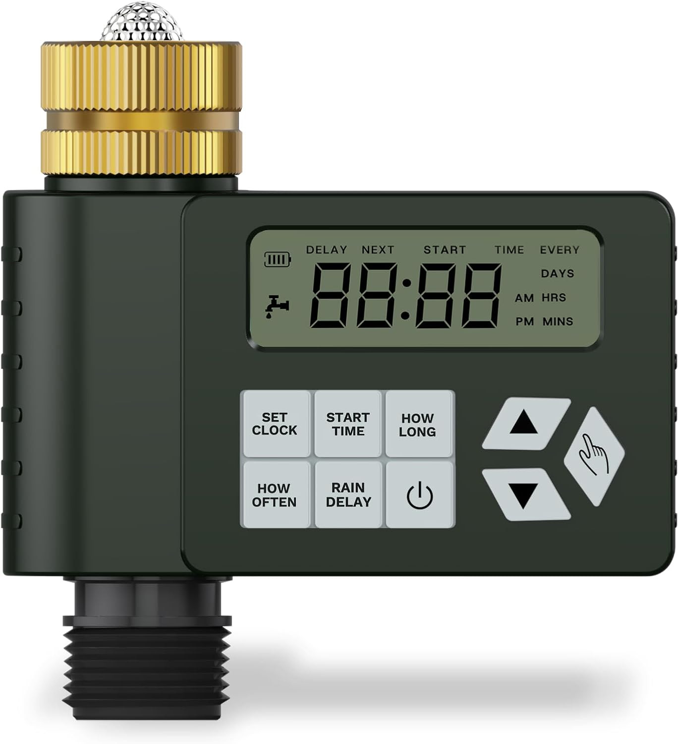 Hose Faucet Water Timer for Outdoor Garden with Brass Inlet,  Programmable Sprin