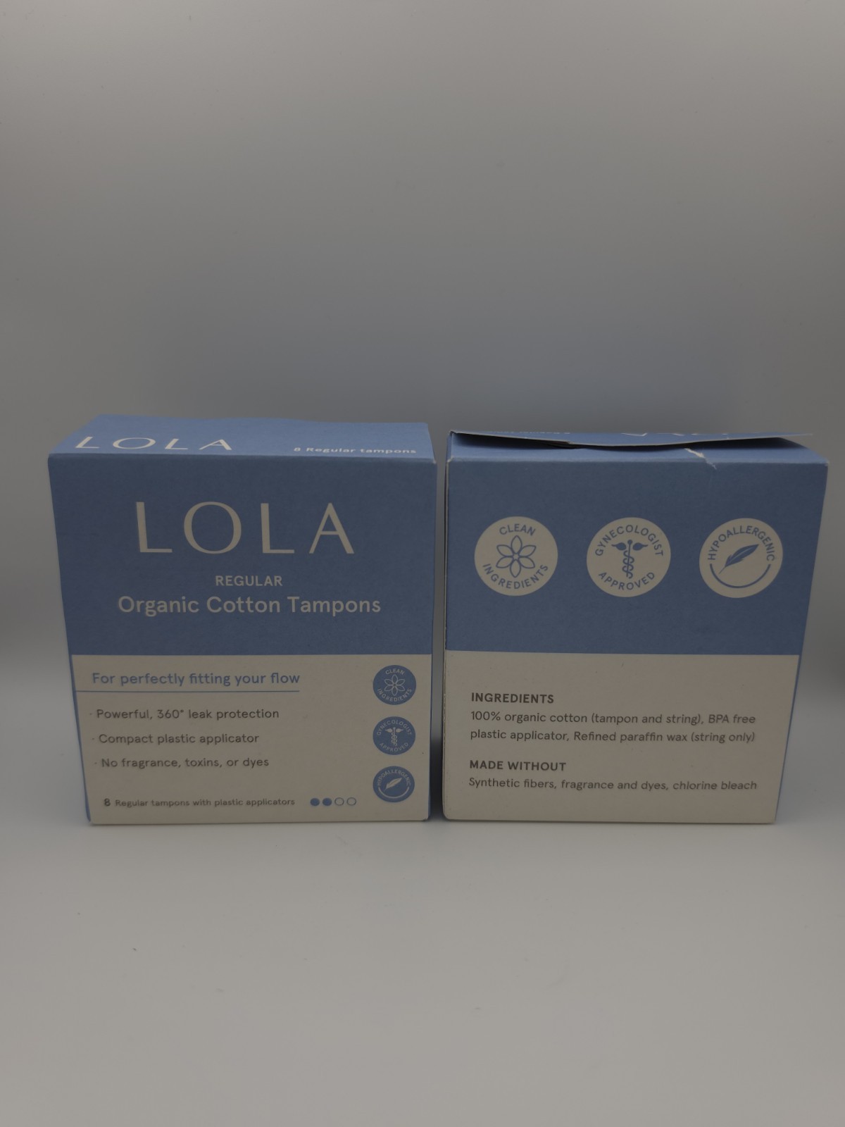 Lola 16 Regular Tampons- Organic Cotton