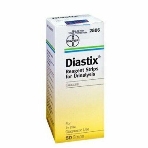 Bayer Keto-Diastix Reagent Strips for Urinalysis Ketone Glucose Strips 50 Count