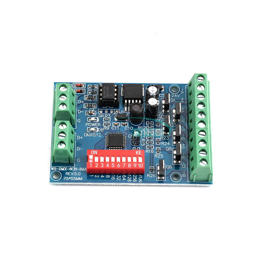 DMX512 Decoder 6CH Channel RGBW Controller led stage Dj lighting CMOS Output