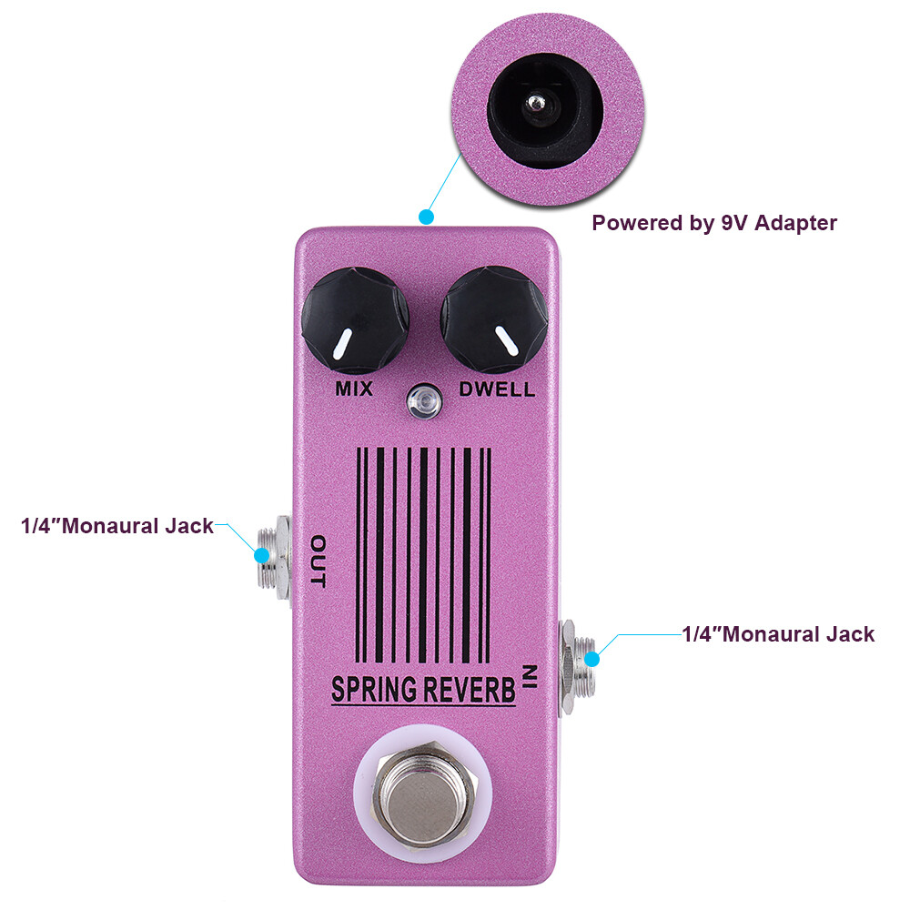 Mosky Guitar Effect Pedal Chorus/Compressor/Reverb/Delay/Overdrive/Distortion