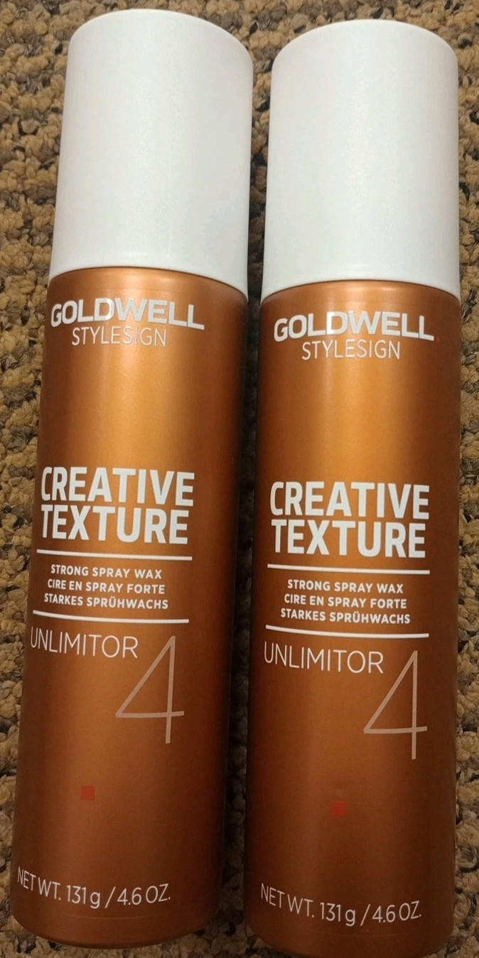 Lot of 2 Goldwell Stylesign 4.6 oz Creative Texture Strong Spray Wax Unlimitor 4