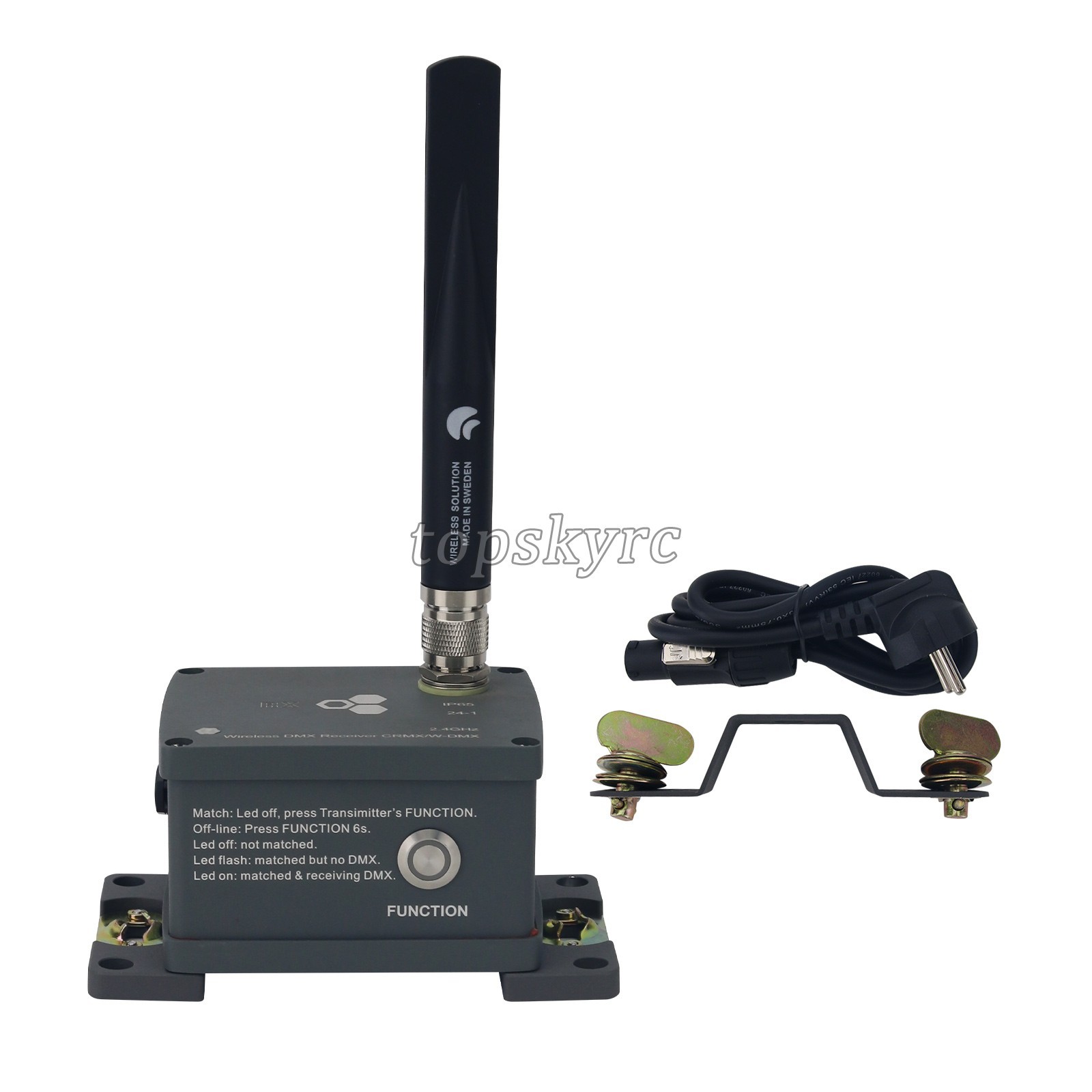 4W Waterproof DMX Wireless Receiver 2.4GHz 500m RX Wireless DMX512 Receiver tp1