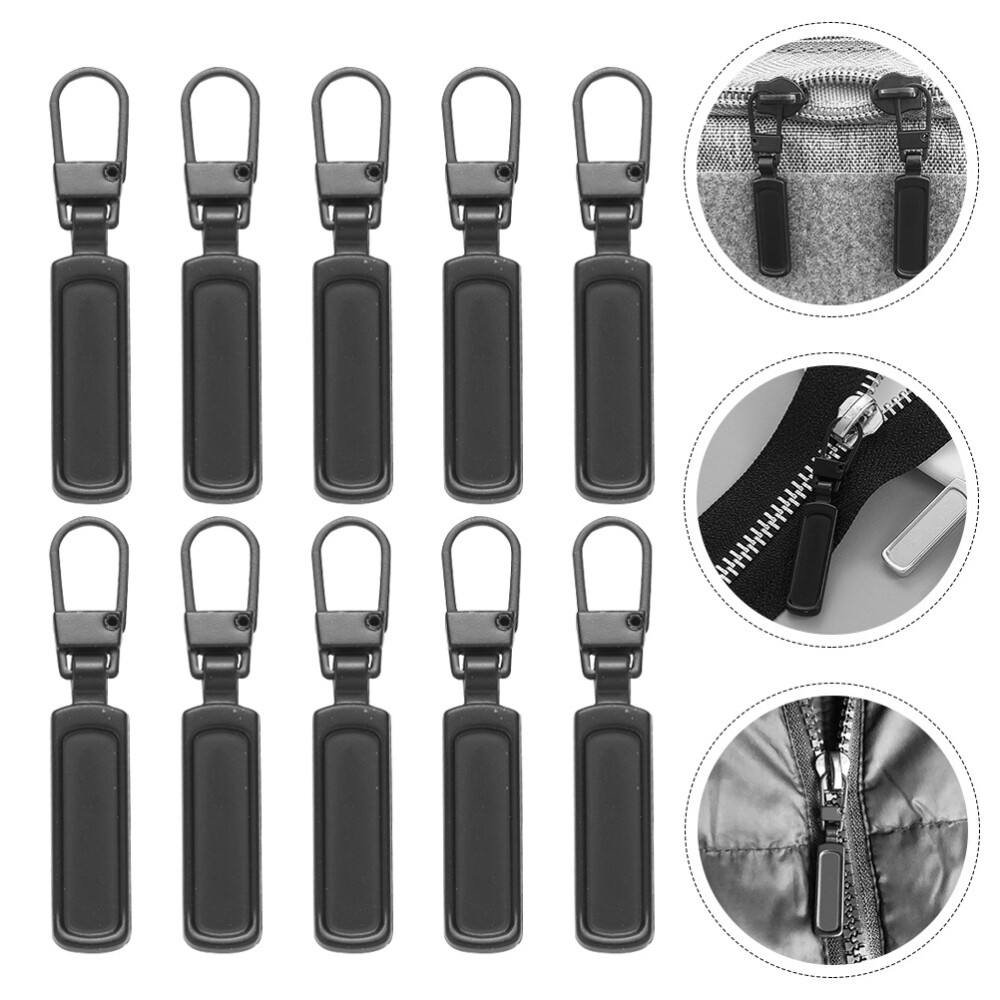 12PCS Replaceable Bag Garment Zipper Puller Zipper Heads Backpack Zipper Tabs