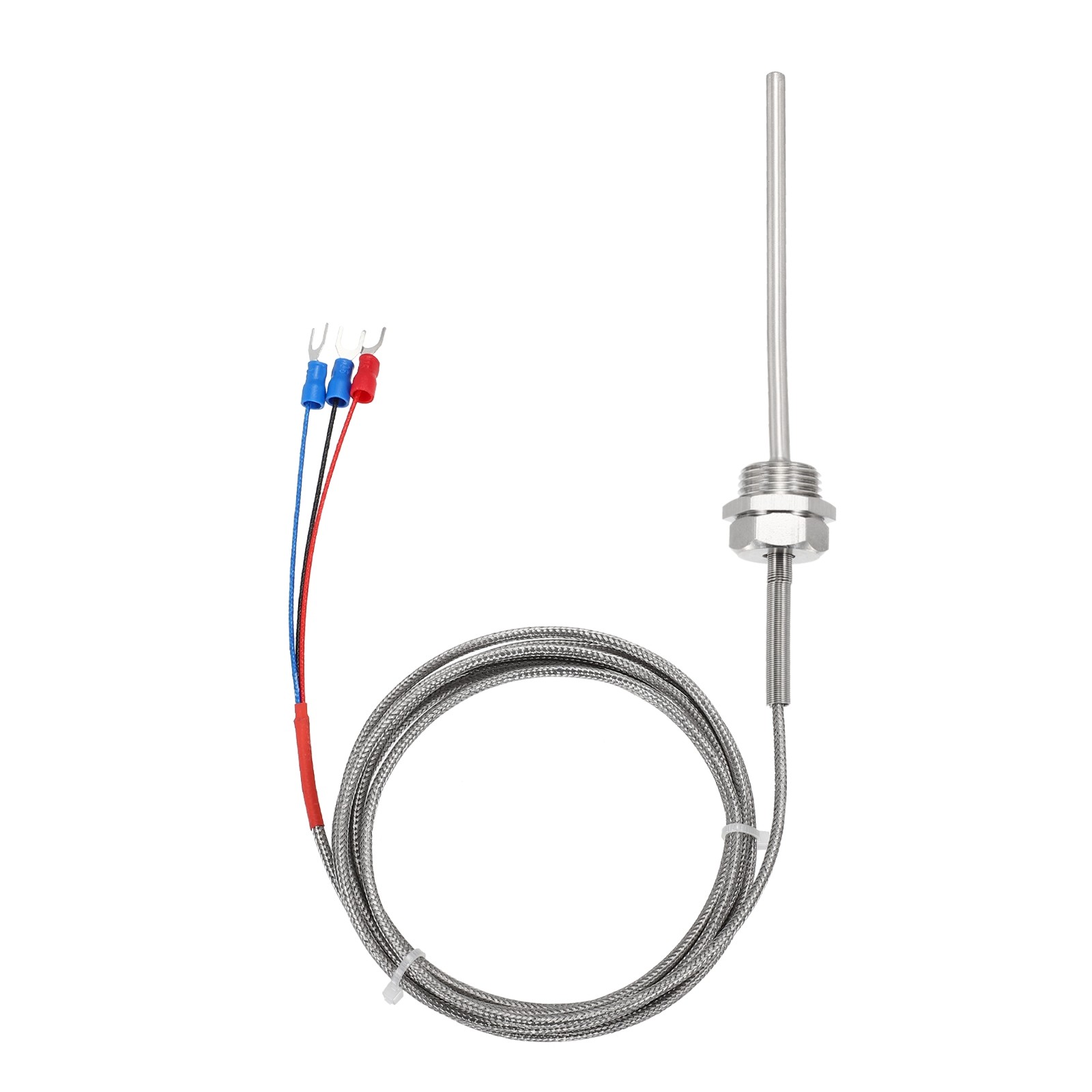 PT100 RTD Thermocouple Stainless Steel NPT1/2 -50 to 500C 6.6ft 5x100mm