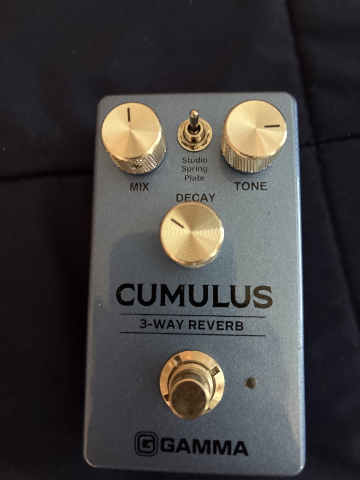 Gamma Cumulus 3 Way Reverb Guitar Effects Pedal Used