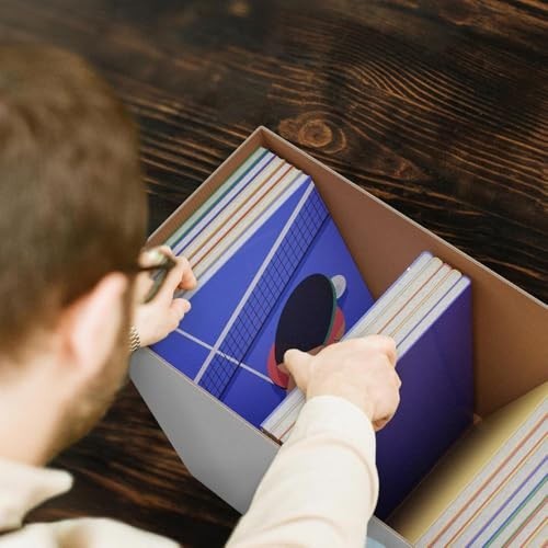 Stackable Comic Book Storage Boxes 5 Count White Corrugated with Lid for Comics