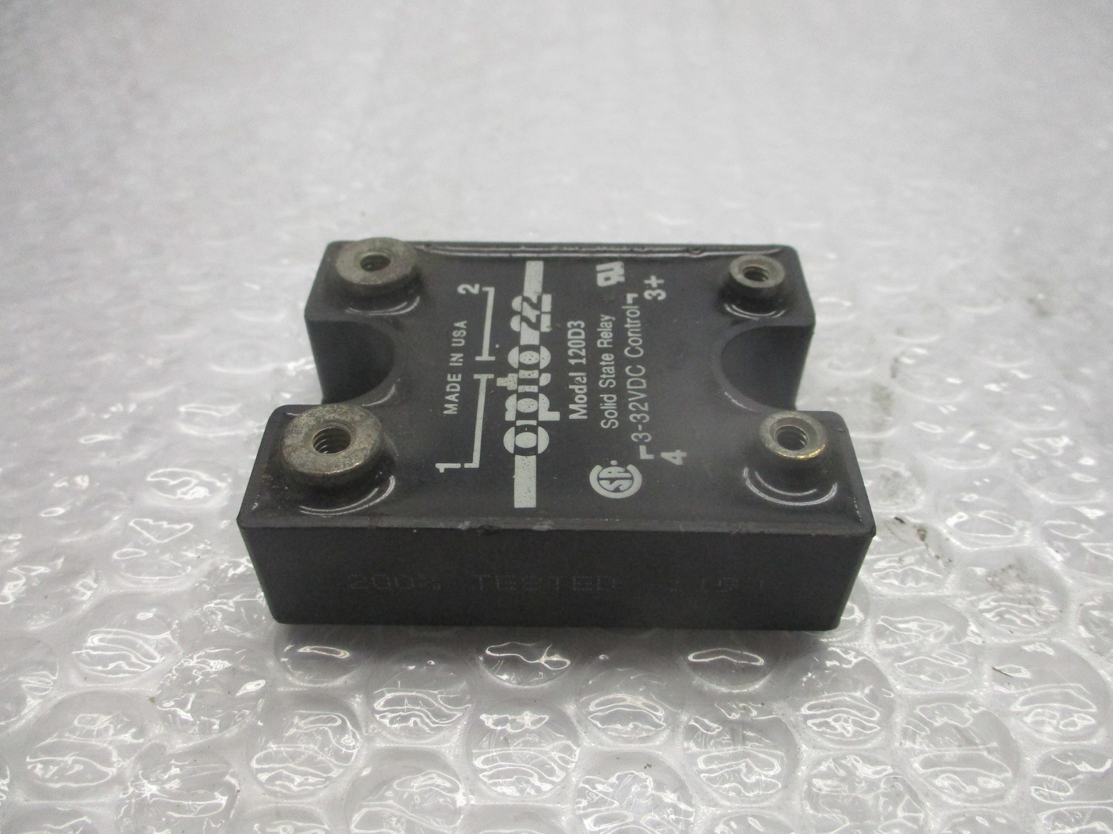 OPTO 22 MODEL 120D3 SOLID STATE RELAY 3/32V (AS PICTURED) UNMP