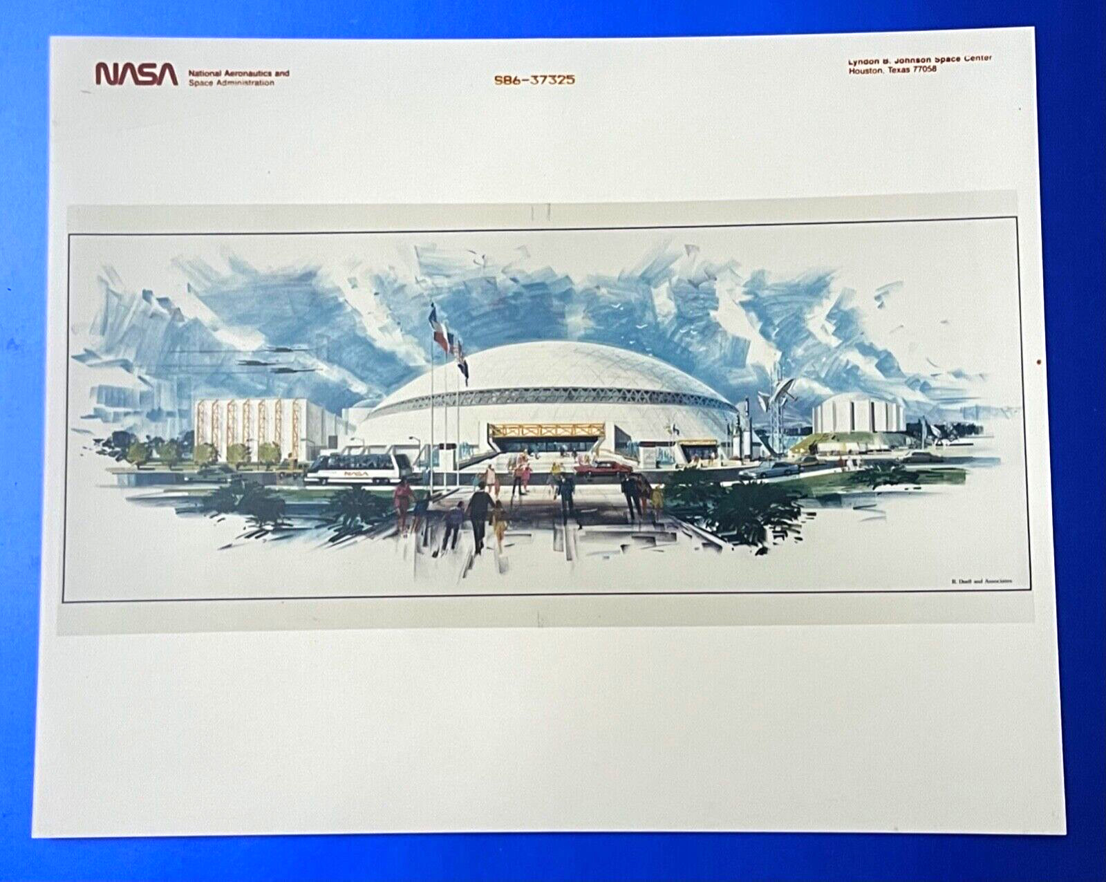 ARTIST RENDERING STS ERA S86-37325 SPECIAL INTEREST NASA RED LETTER PHOTO