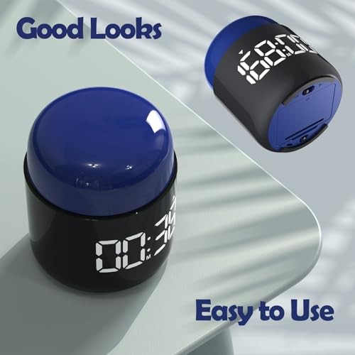 Large Display Digital Timer Stopwatch, Retro Manual Twist Table Count Down Navy