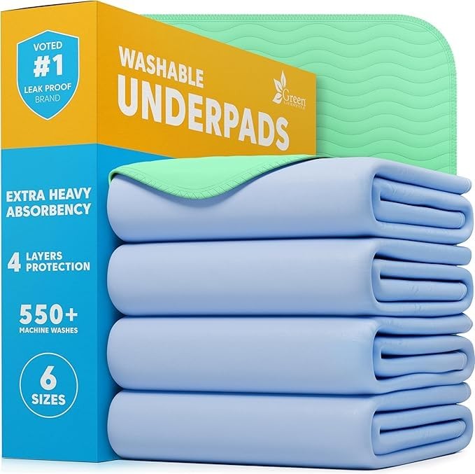 GREEN LIFESTYLE® Washable 4 Pack – 34x36, Blue/Green (Washable)