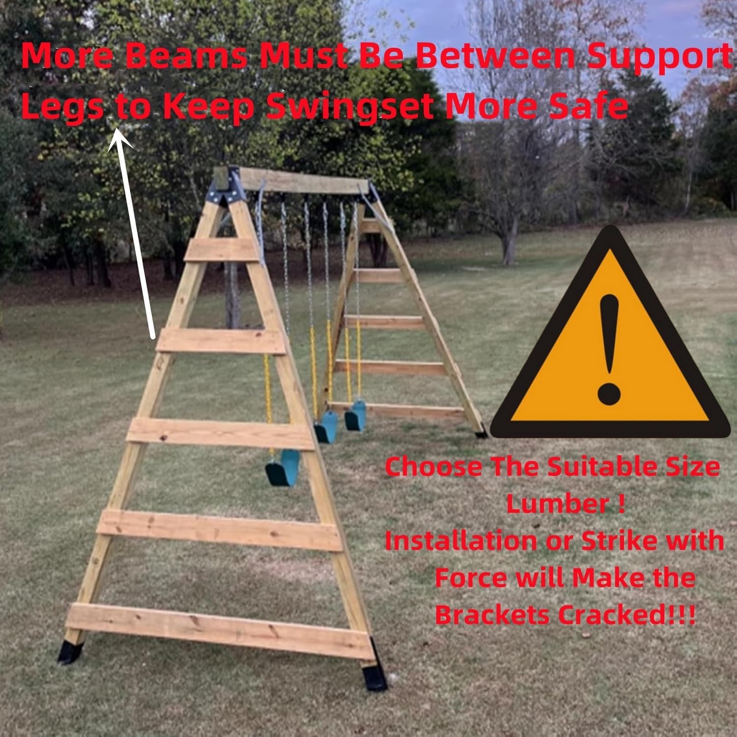 Heavy Duty Swing Sets Brackets Including 2 Green A-Frame Swing Set Brackets 2...
