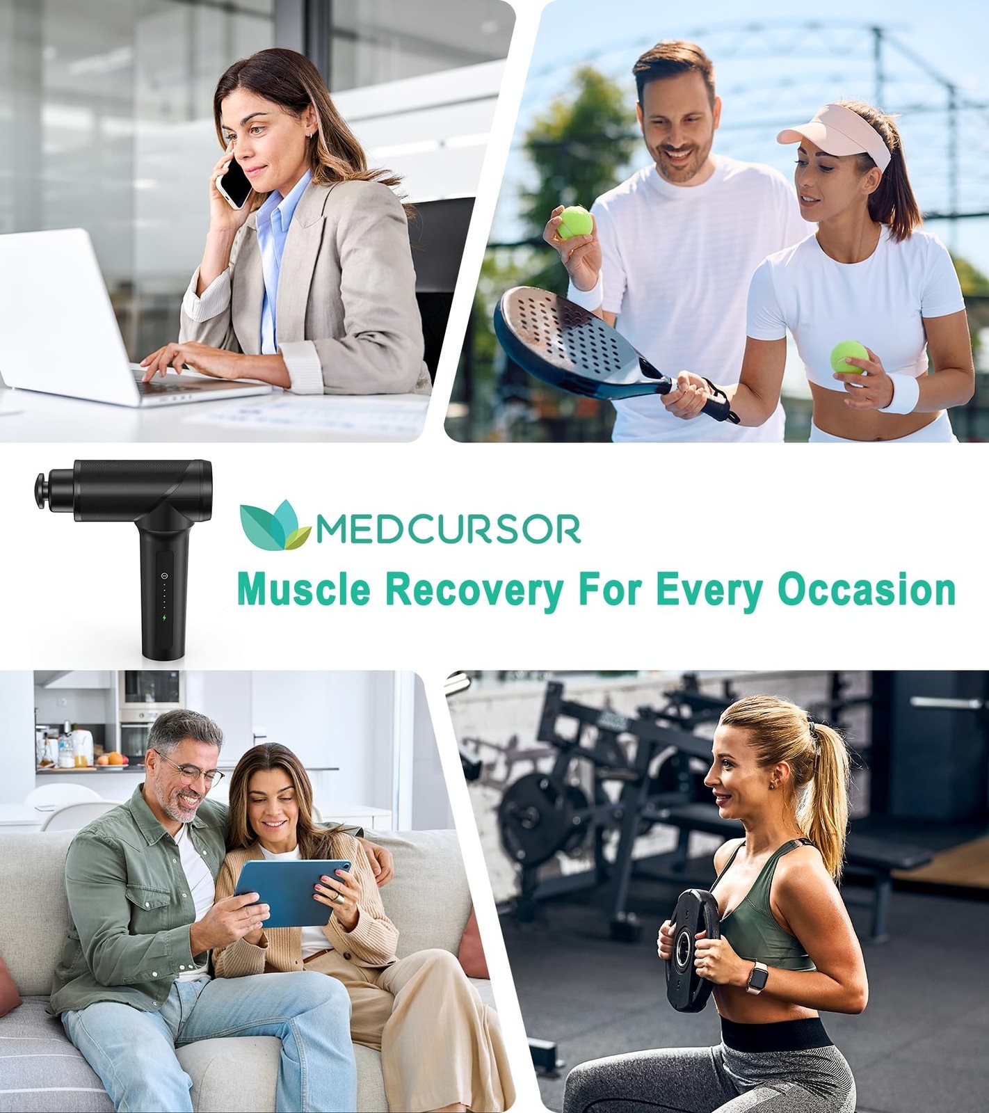 Medcursor Massage Gun – High Intensity Brushless Motor, Handheld Percussio