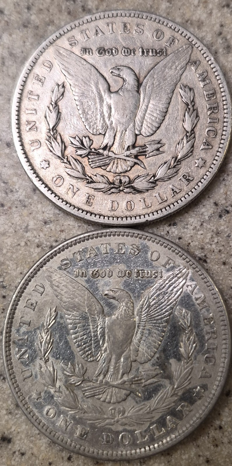 1890 & 1891 Morgan Silver Dollar US Coin