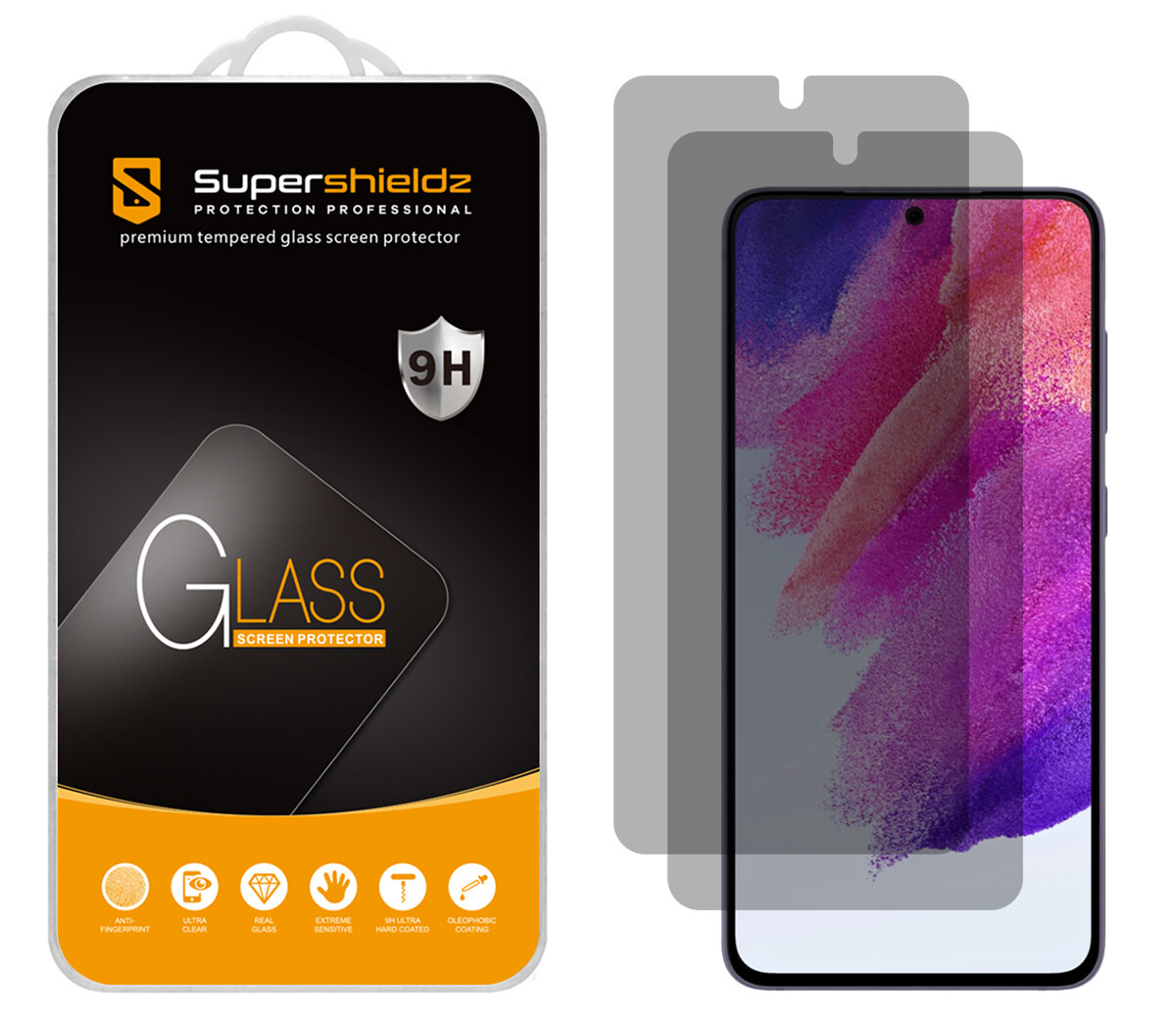 2x Privacy Tempered Glass Screen Protector for Samsung Galaxy S21 FE 5G