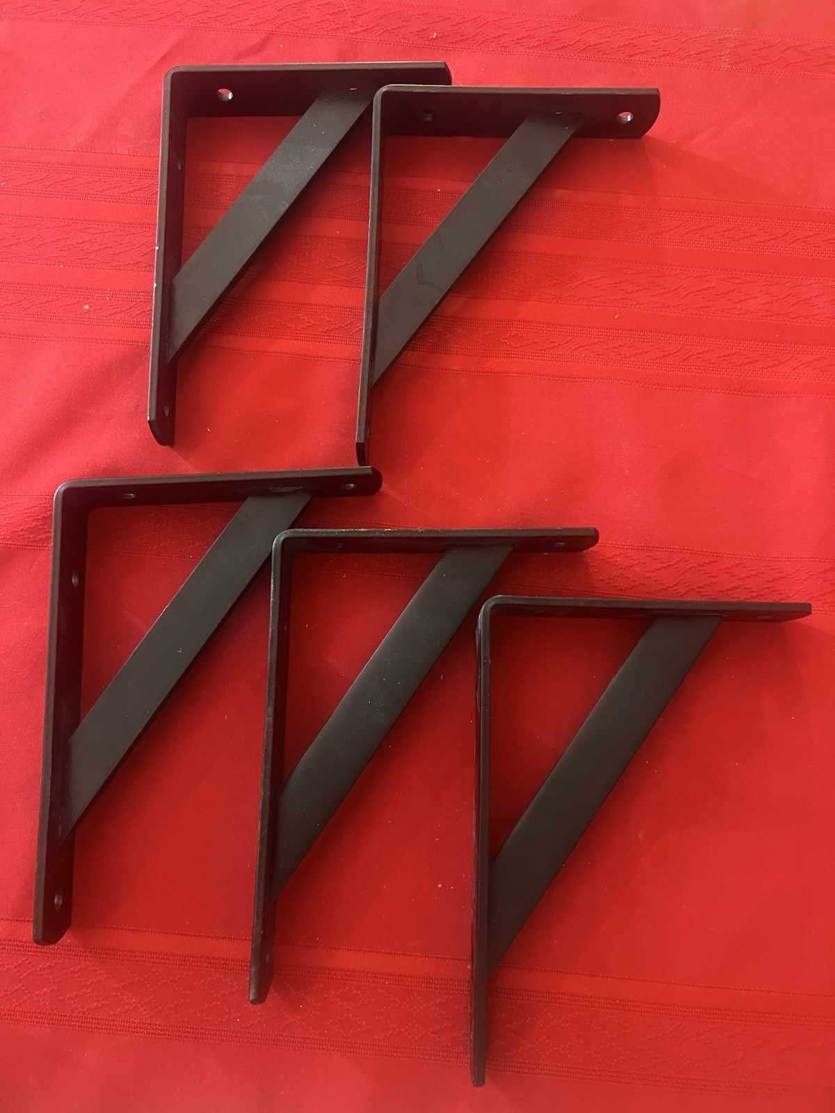 (5) John Sterling THE MAX BRACKET Shelf Bracket, Black 0049-7BKH. open box, 6.5”
