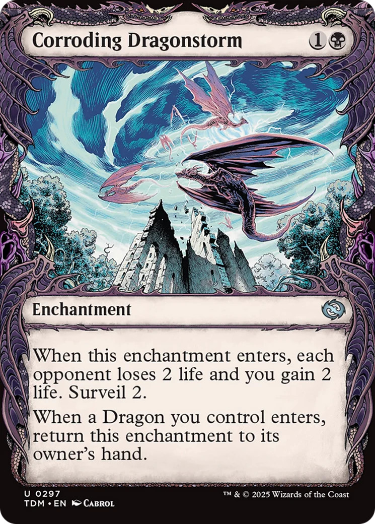 MTG Corroding Dragonstorm (Showcase) [Tarkir: Dragonstorm] Foil Near Mint Magic