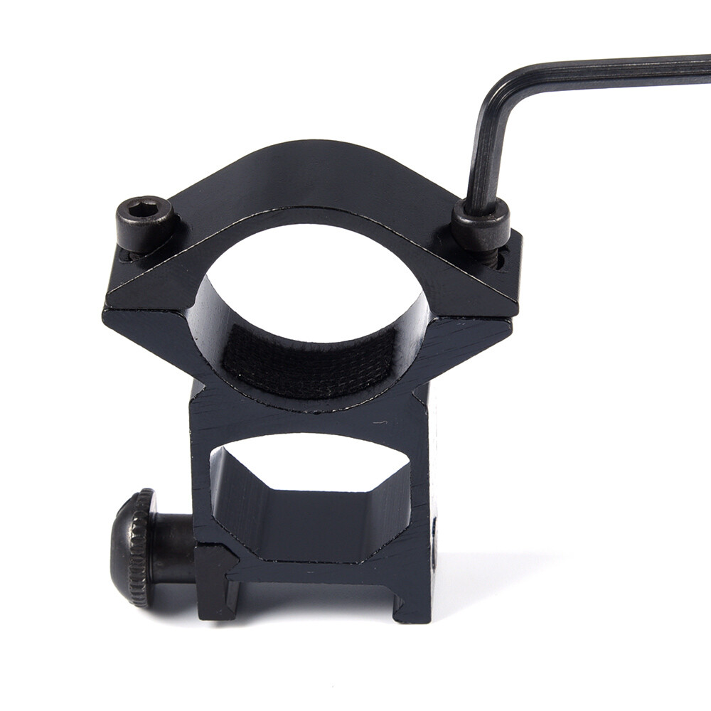 1" Diameter 11mm High Profile See-Thru Dovetail Scope Ring Mount 2PCS Black