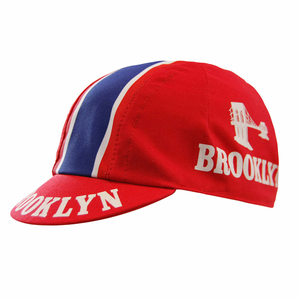 Brooklyn Cycling Cap in Red by Headdy - Made in Italy