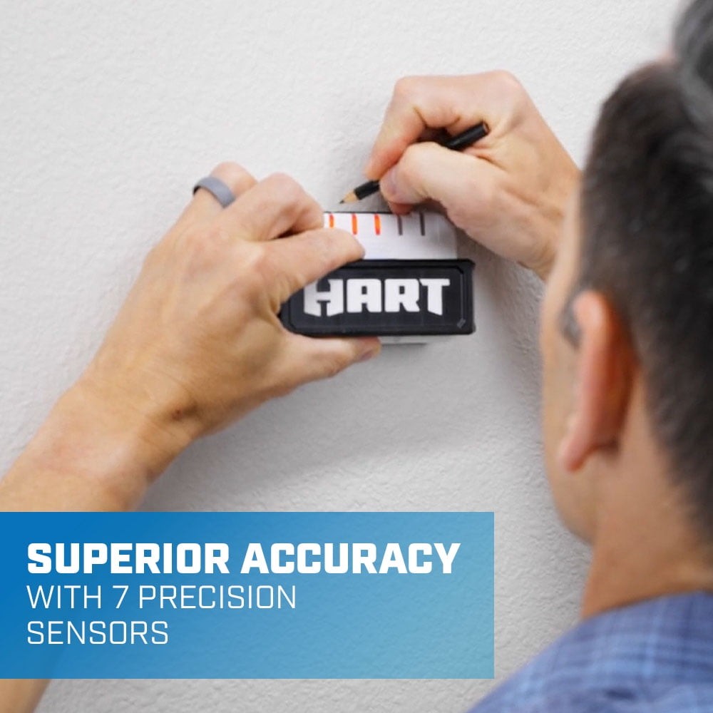 HART Advanced 7-Sensor 1.5'' Max Deep Scan LED Battery Powered Stud Finder