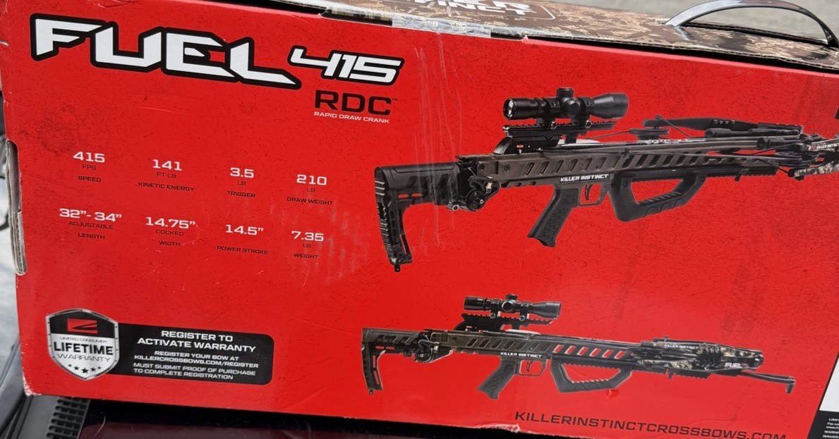Killer Instinct Fuel 415 RDC Crossbow 415 fps 210 lb w/ RDC Crank 4x32 32-34"
