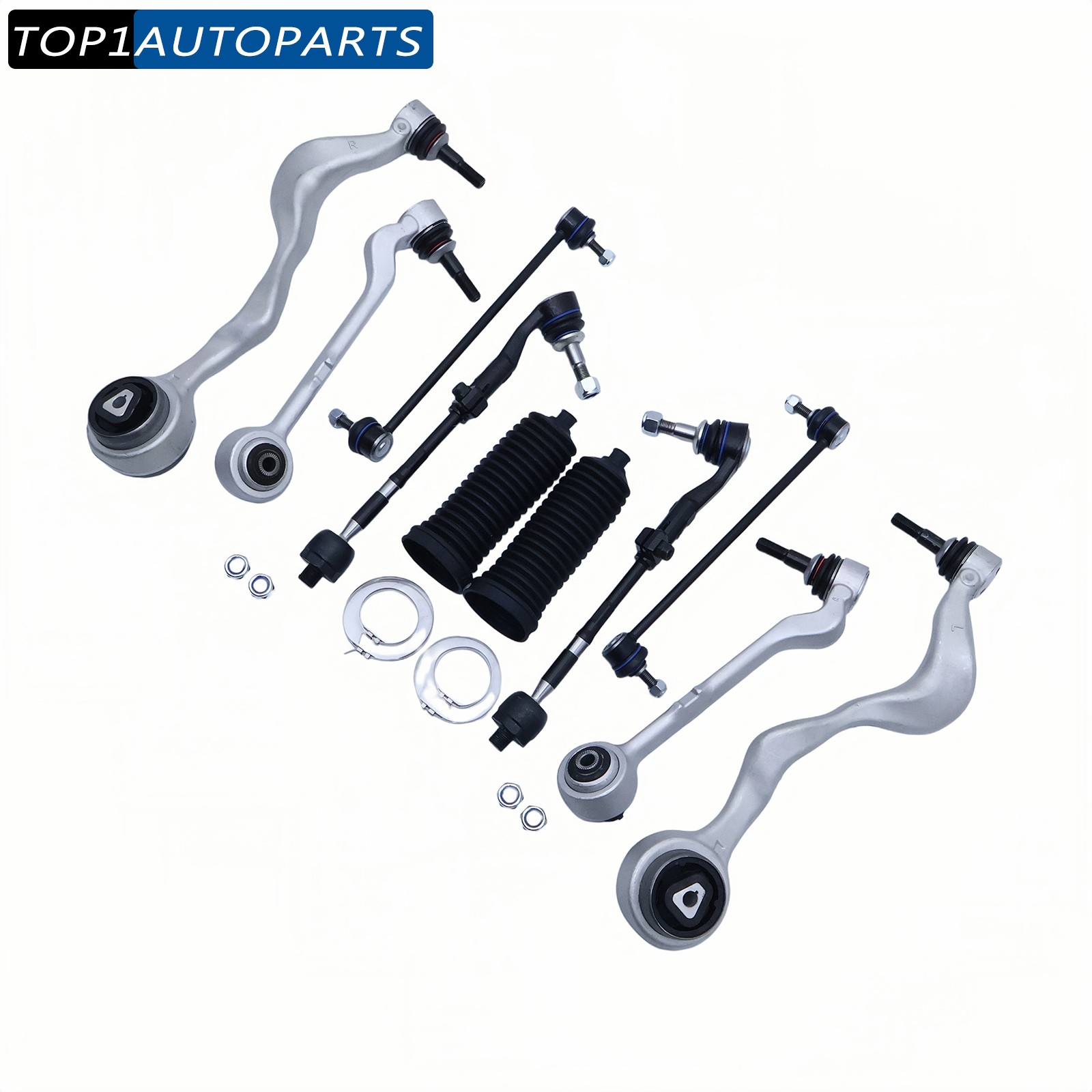 10Pcs For BMW E90 328i 335i E82 128i Front Control Arm Bar Link Tie Rod End Kit