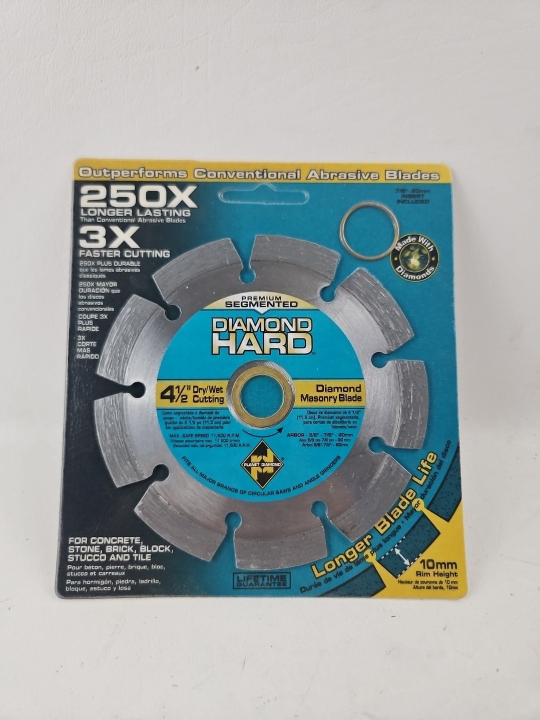 Planet Diamond 21304520 250X 4½" Segmented Diamond Saw Blade - Brand New