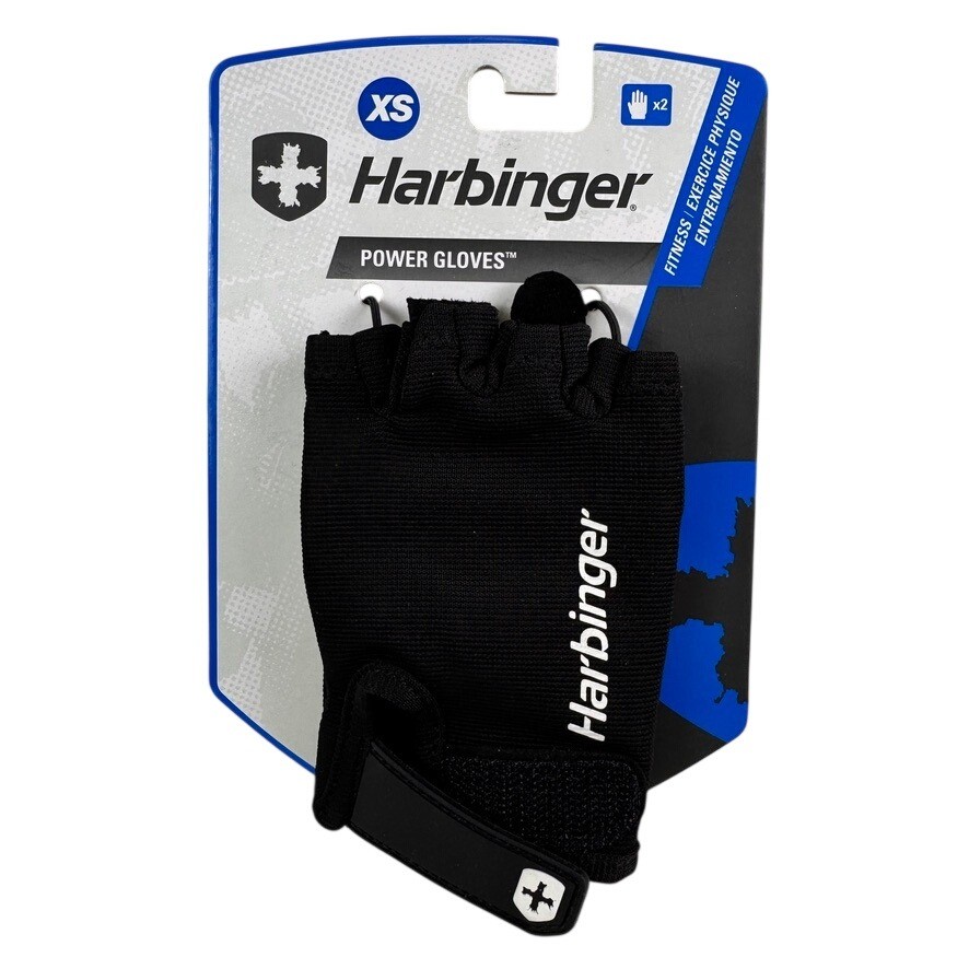 Harbinger Power Gloves 2.0 Black Leather Palm Weightlifting Gloves Unisex XS NEW