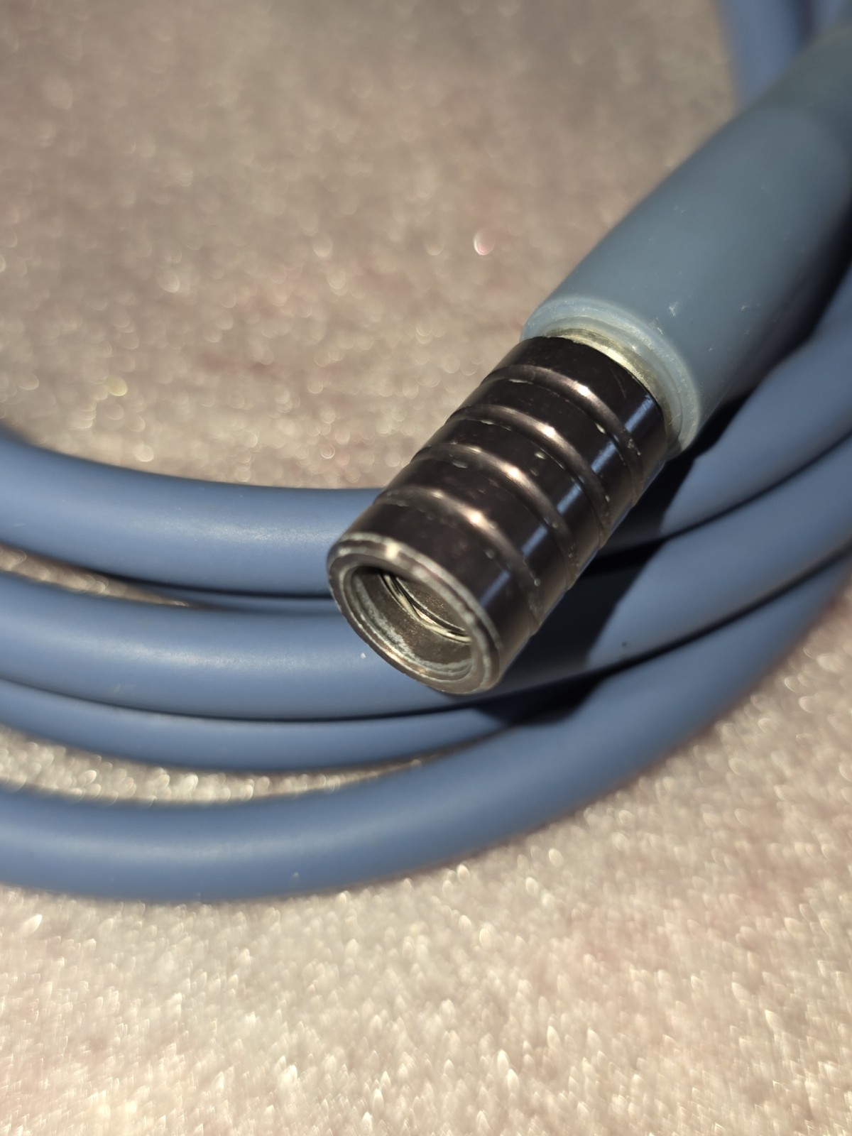 Fiber Optic Light Guide Cable Blue with Metal Connectors for Medical Laboratory