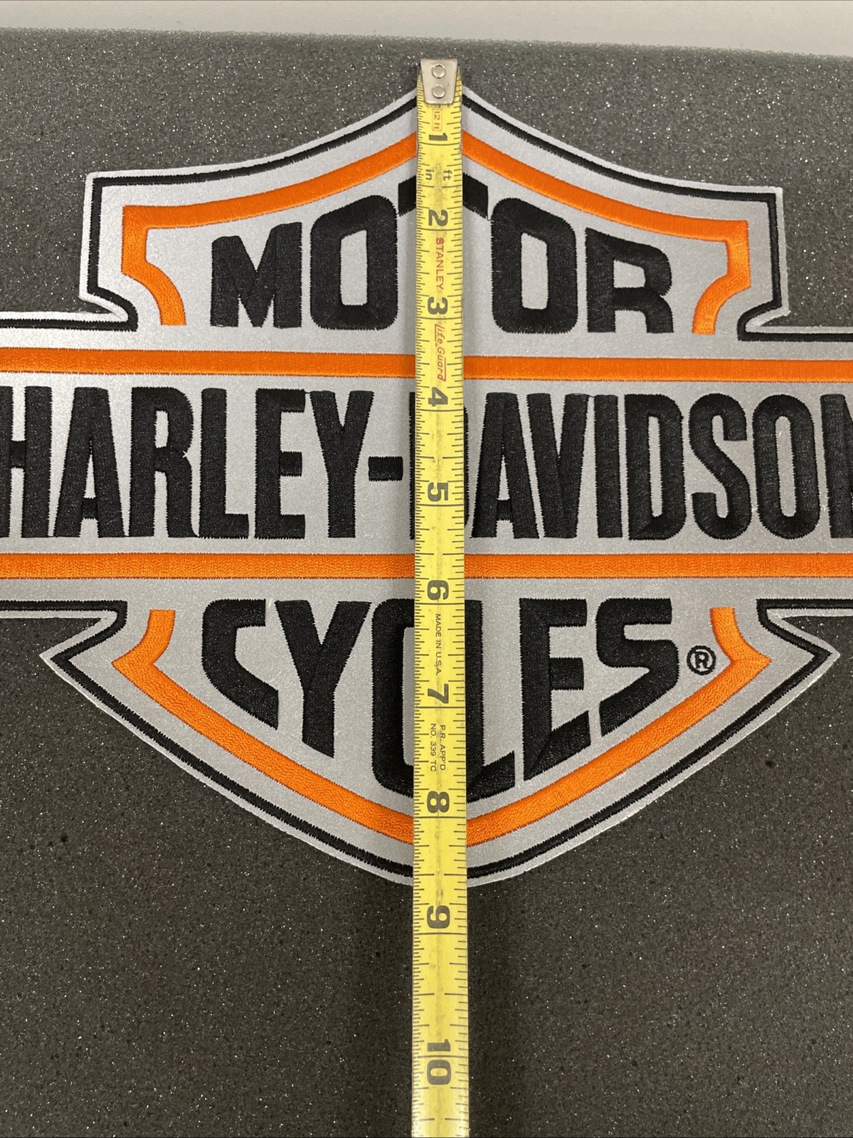 Harley Davidson HD Motor Cycles Shield ~10.75" jacket patch c/e